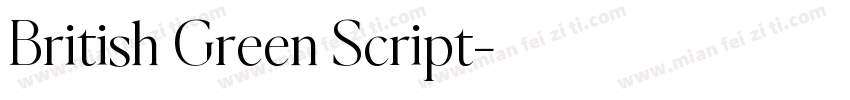 British Green Script字体转换